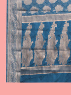 Banarasi Georgette Jacquard Saree With Embroidered Blouse