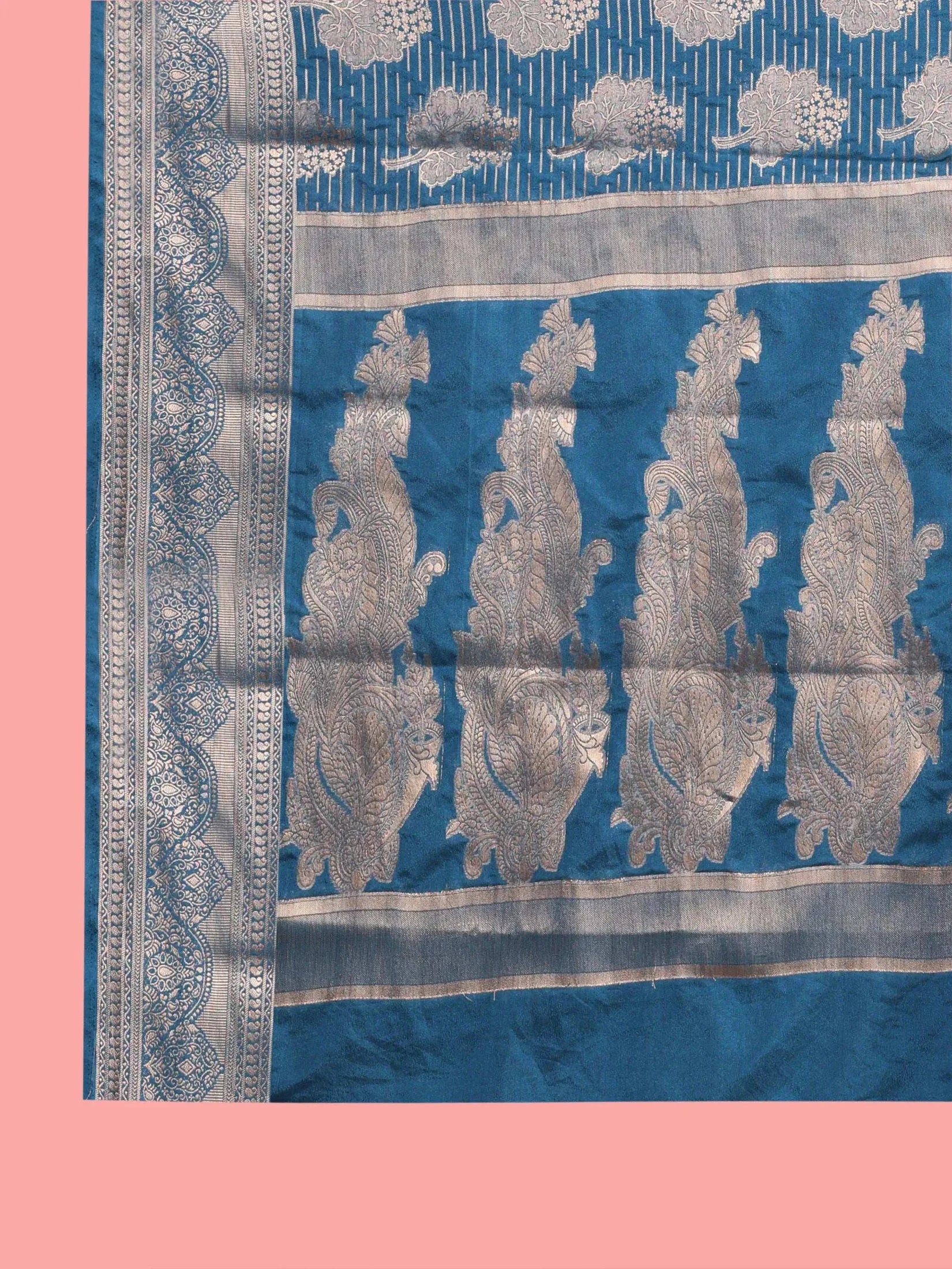 Banarasi Georgette Jacquard Saree With Embroidered Blouse