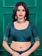 Silk  Siroski  Diamond Lace Work Saree