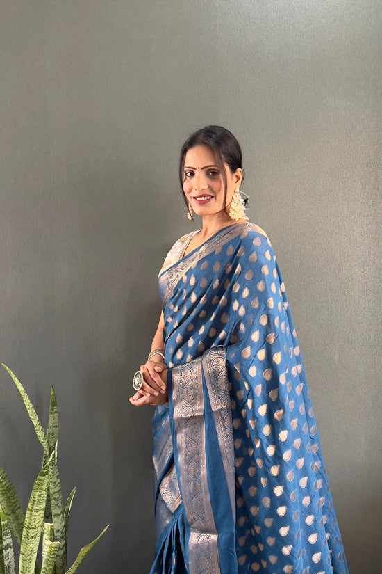 Ready to Wear Pure Banarasi Georgette Saree With Ready Made Blouse