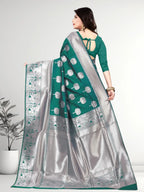 Pionex Banarasi Softy Copper Zari Weaving Brocade Saree