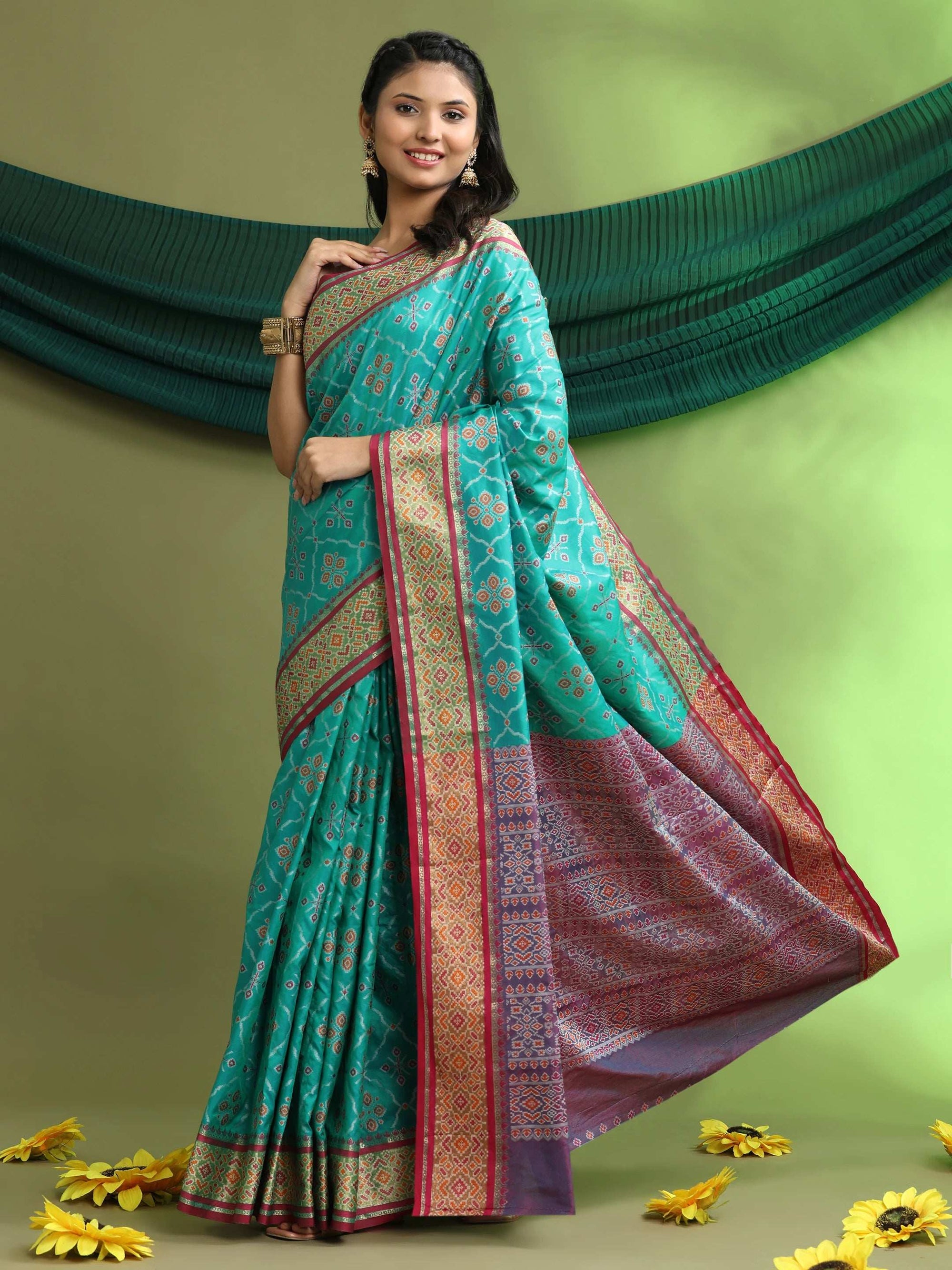 Woven Banarasi Patola Jacquard Pure Silk Saree