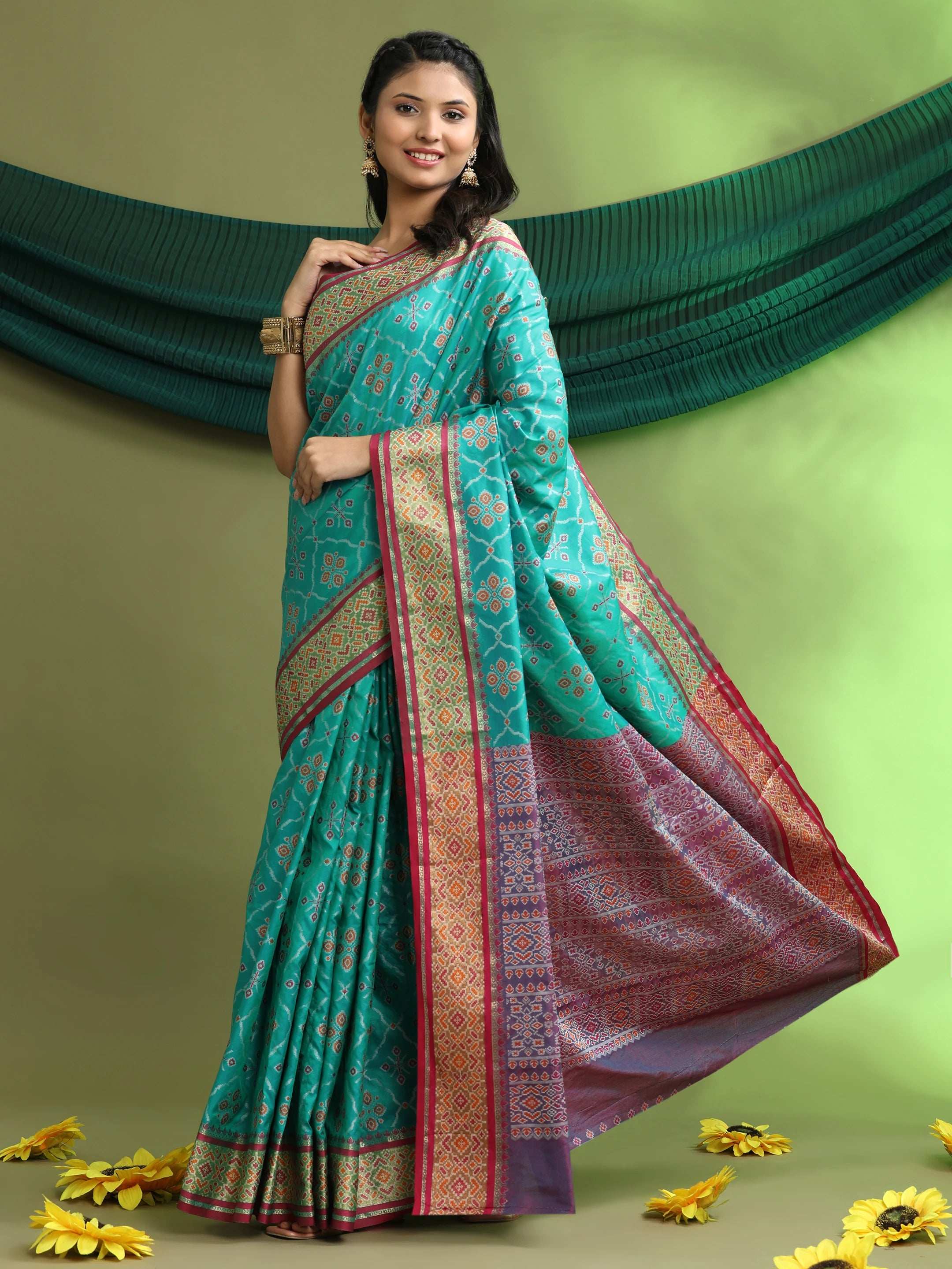Woven Banarasi Patola Jacquard Pure Silk Saree