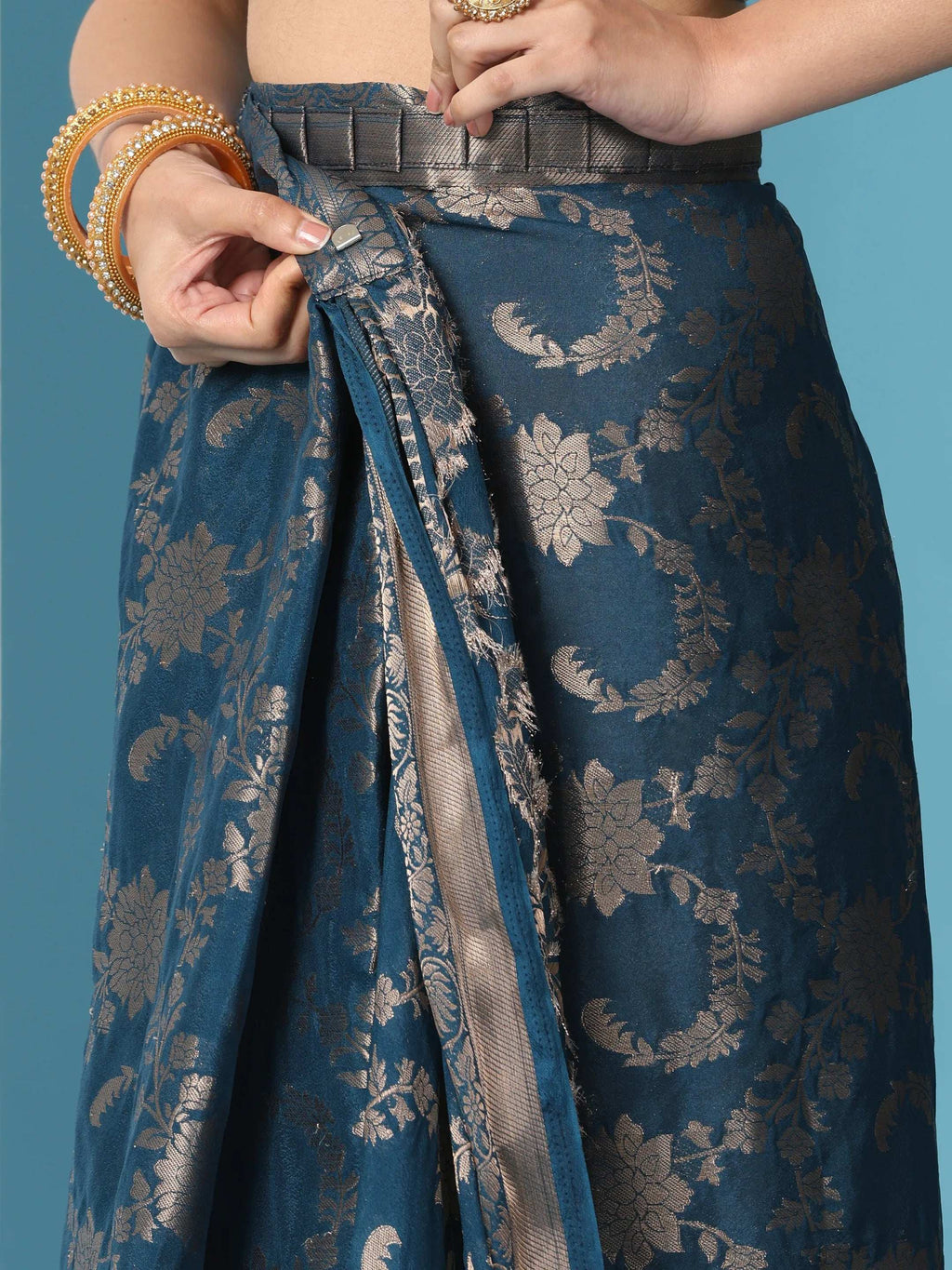 Ready to Wear Pure Banarasi Georgette Saree
