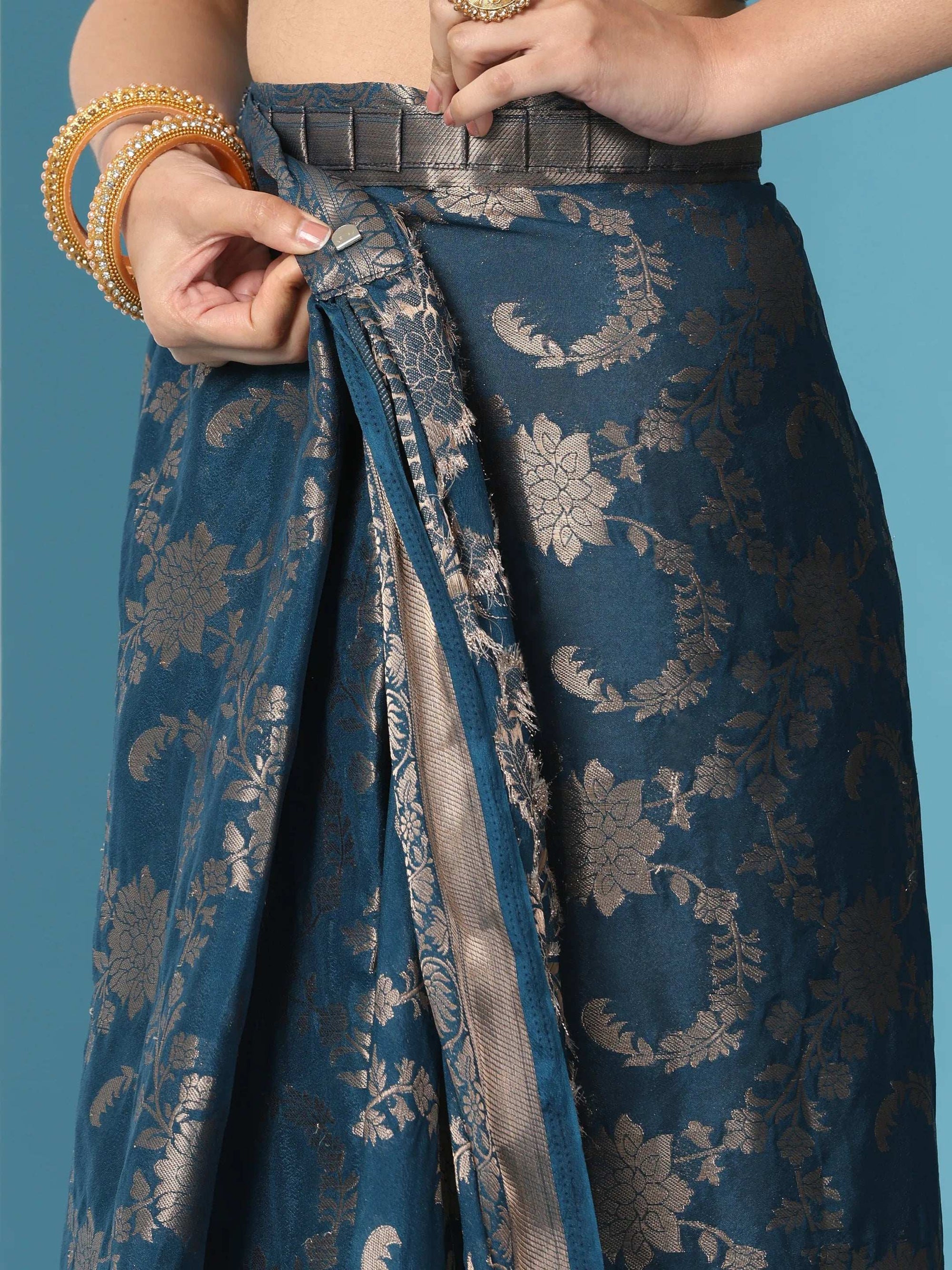 Ready to Wear Pure Banarasi Georgette Saree