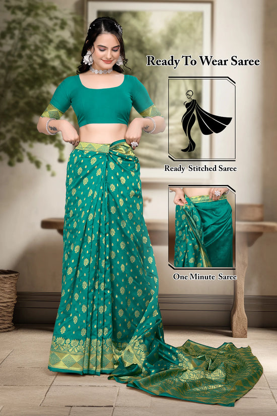 Ready to Wear Woven Banarasi Jacquard Pure Silk Saree