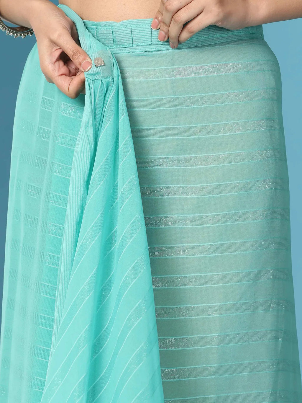 Ready To Wear Chiffon Saree With Stitched Blouse