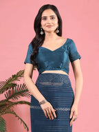 Georgette  Siroski Diamond Work Saree