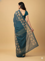 Elegant Floral Border Print Georgette Border Saree