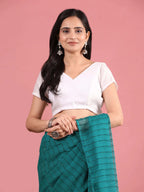 Ready To Wear Chiffon Zari Linen Saree