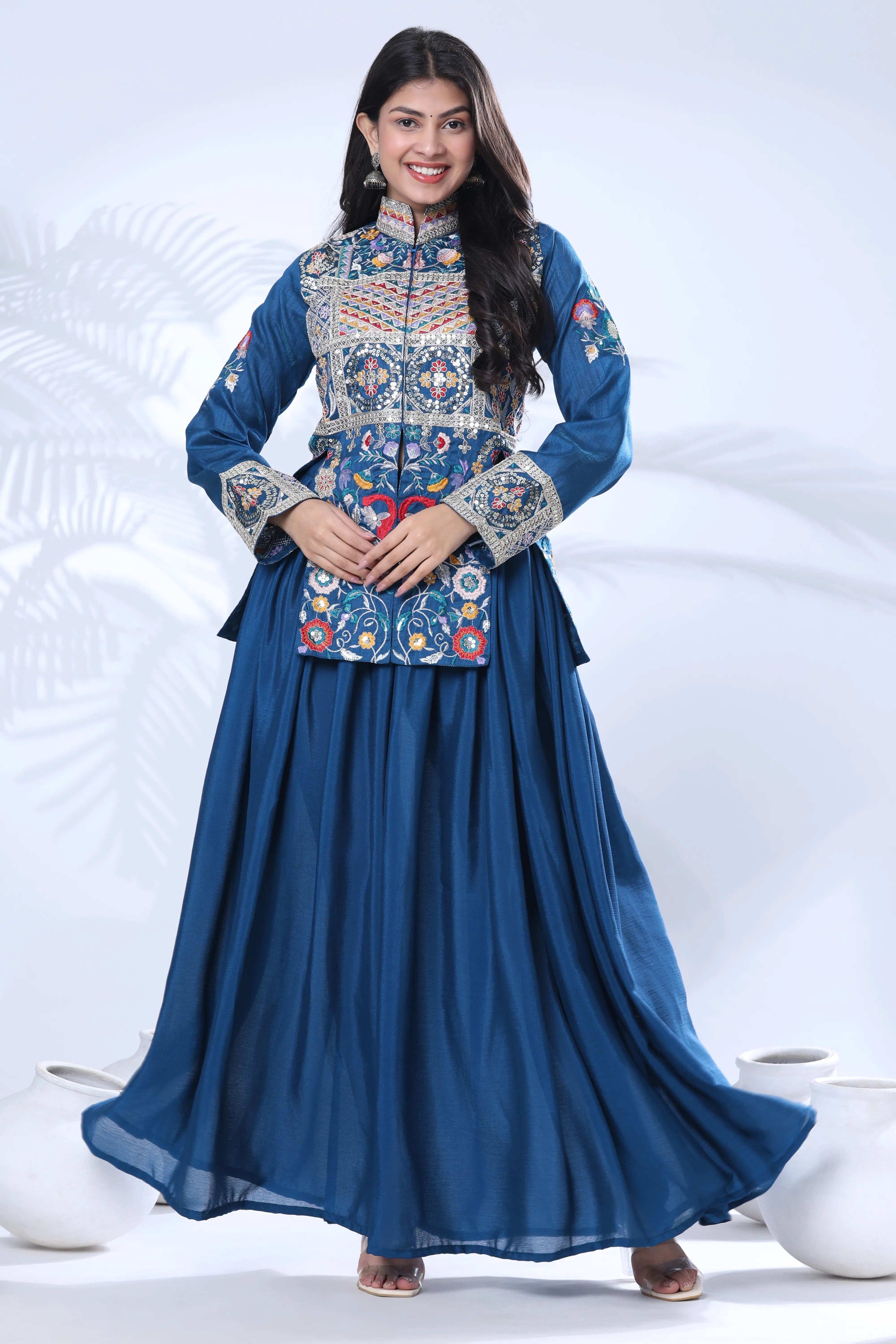 New Designer Party Wear Koti With Lehenga Choli