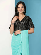 Ready To Wear Chiffon Saree With Stitched Blouse