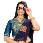Vichitra Silk Embroidered Blouse