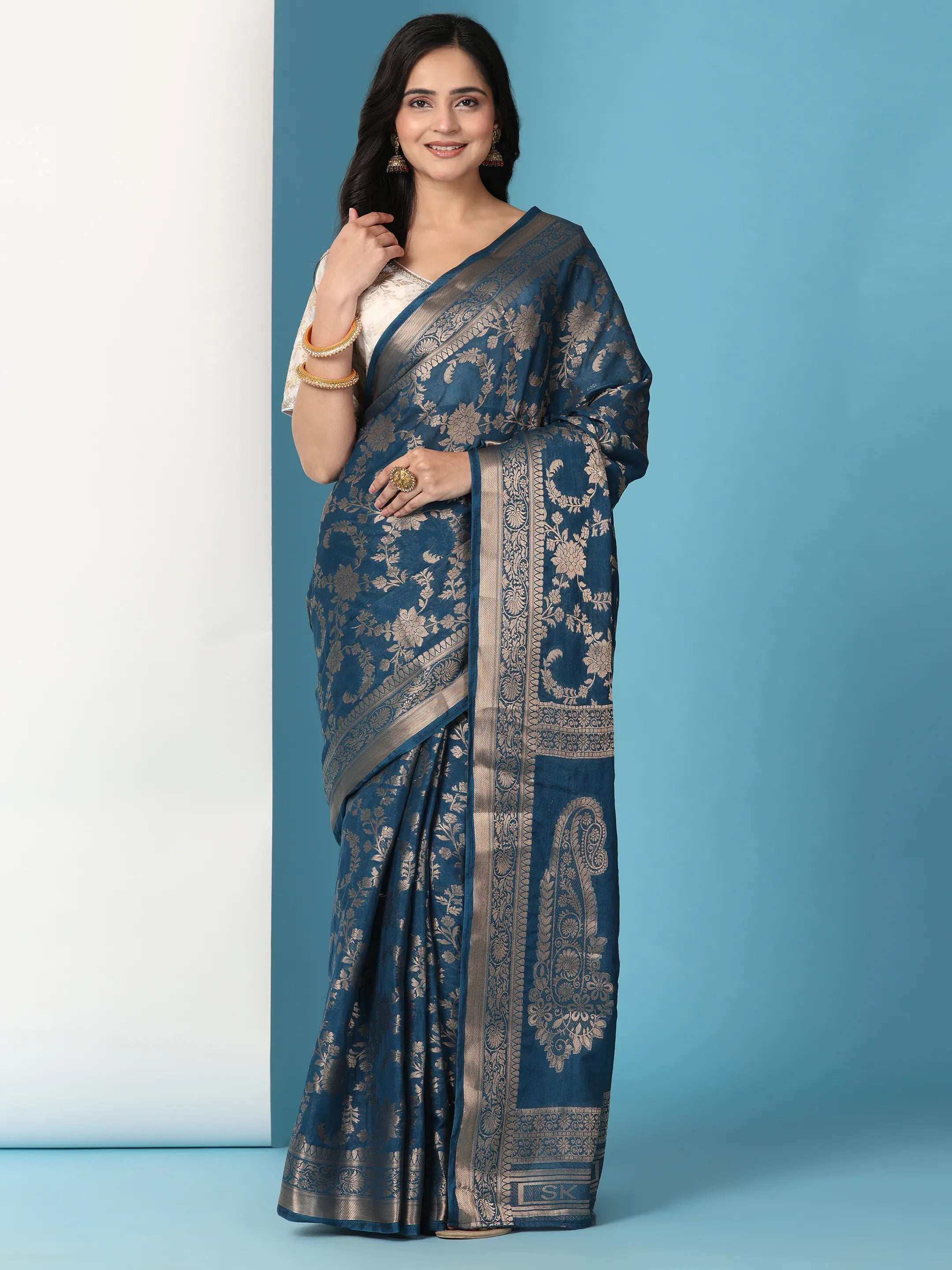Ready to Wear Pure Banarasi Georgette Saree