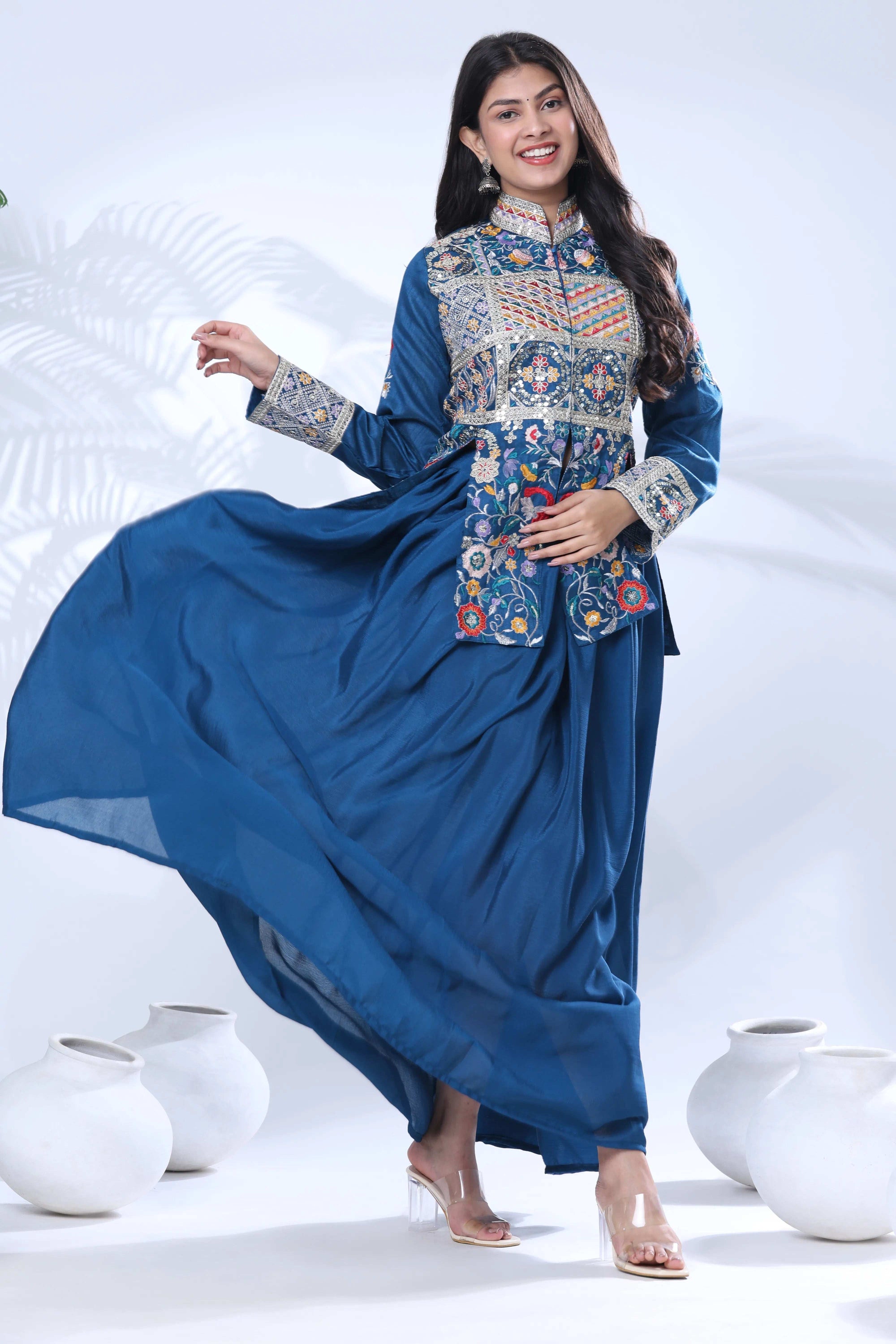 New Designer Party Wear Koti With Lehenga Choli