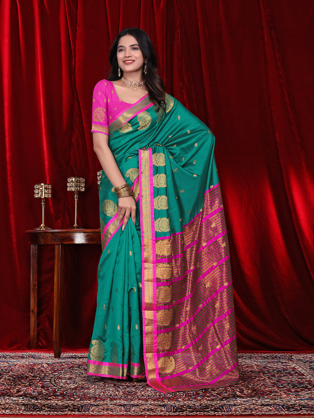 Ready to Wear Jacquard Pure Silk Saree
