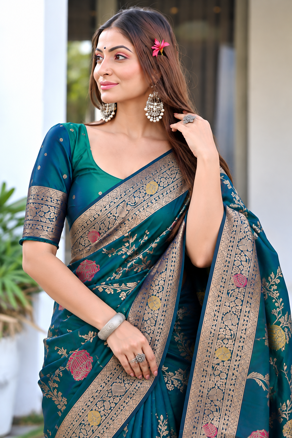 Ready to Wear Paithani Woven Pure Silk Saree