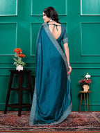Silk  Siroski  Diamond Lace Work Saree