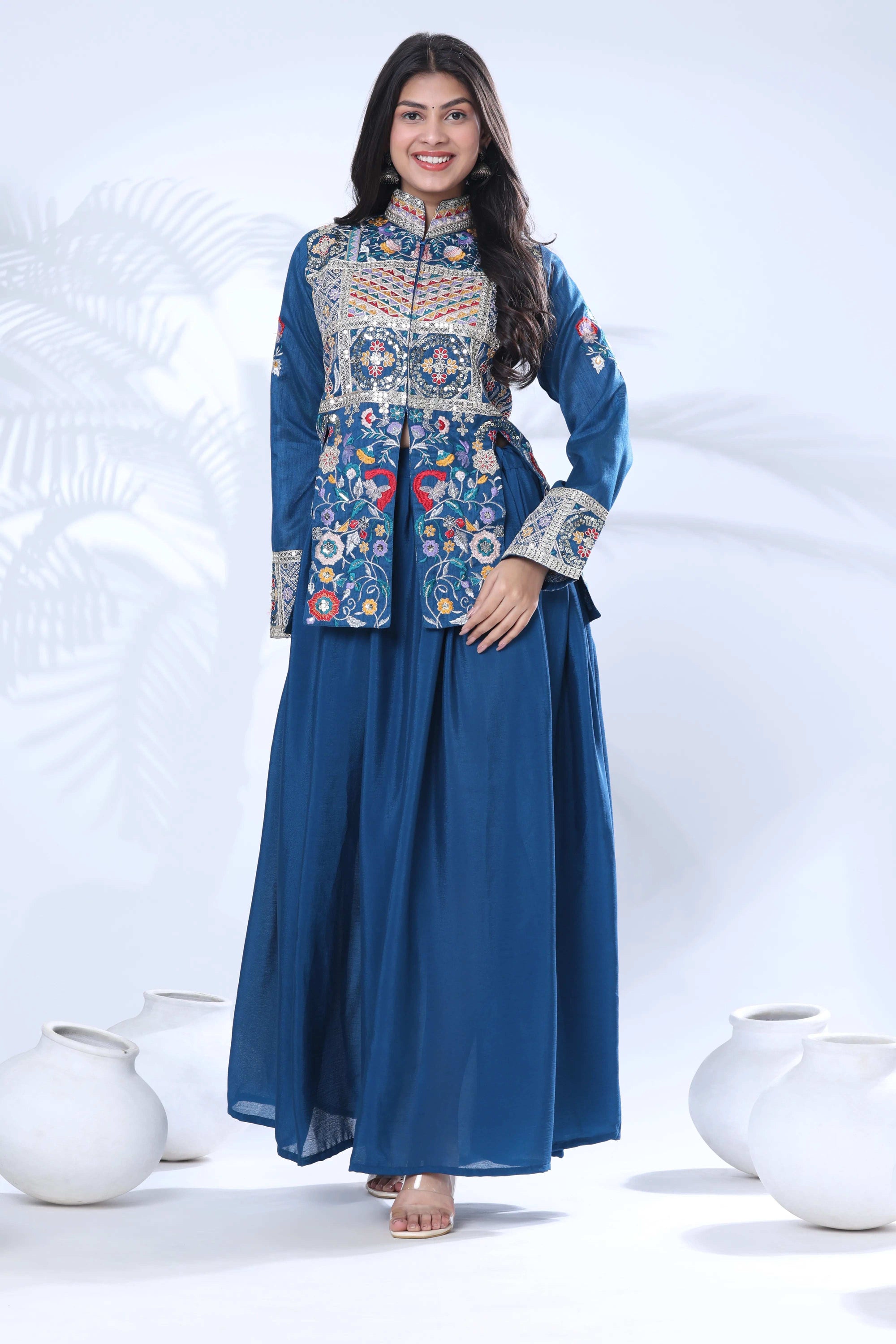 New Designer Party Wear Koti With Lehenga Choli