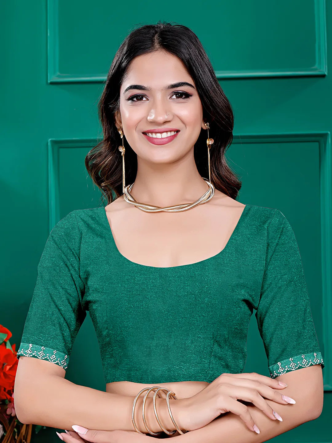 Chiffon Siroski Diamond Lace Work Saree