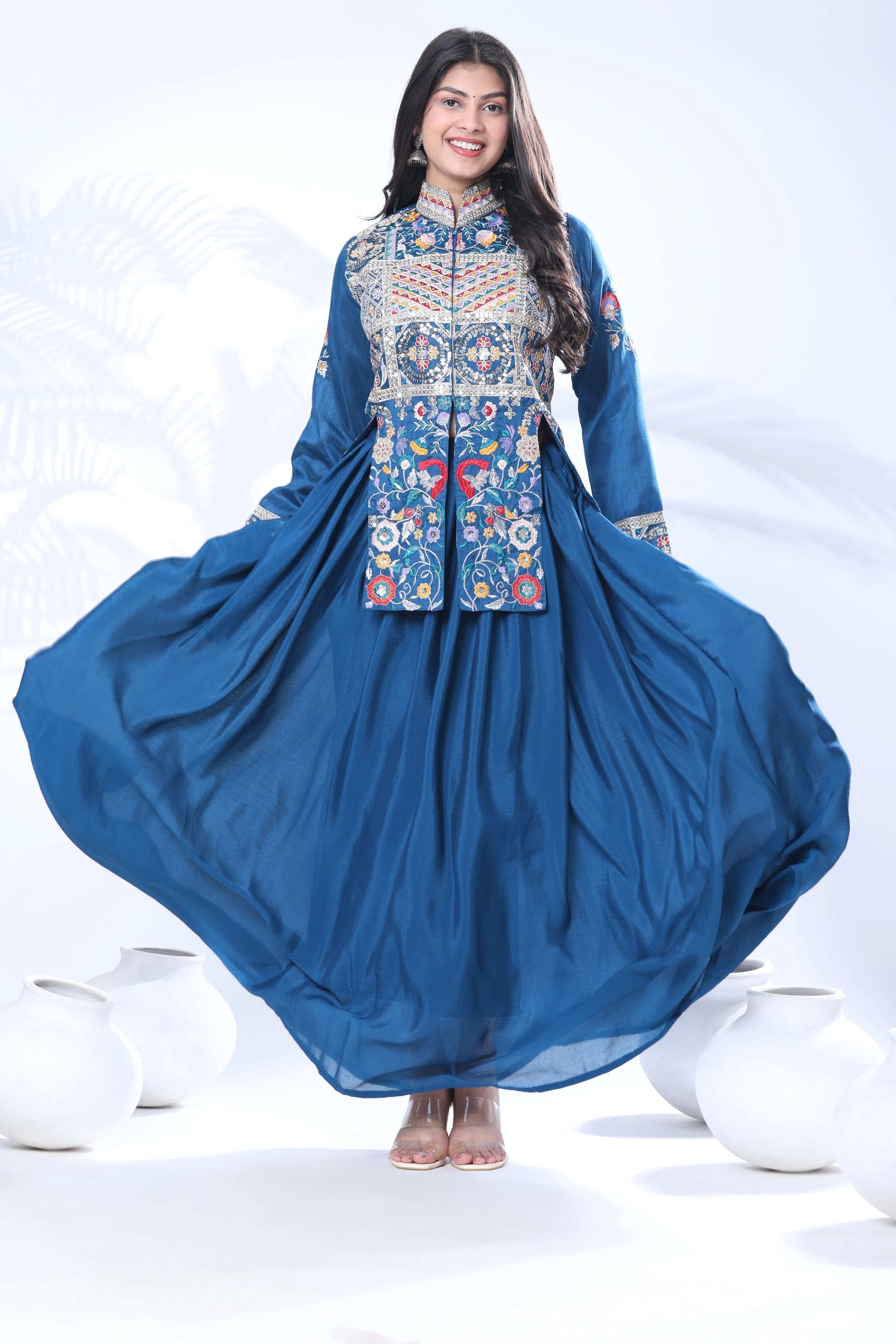 New Designer Party Wear Koti With Lehenga Choli