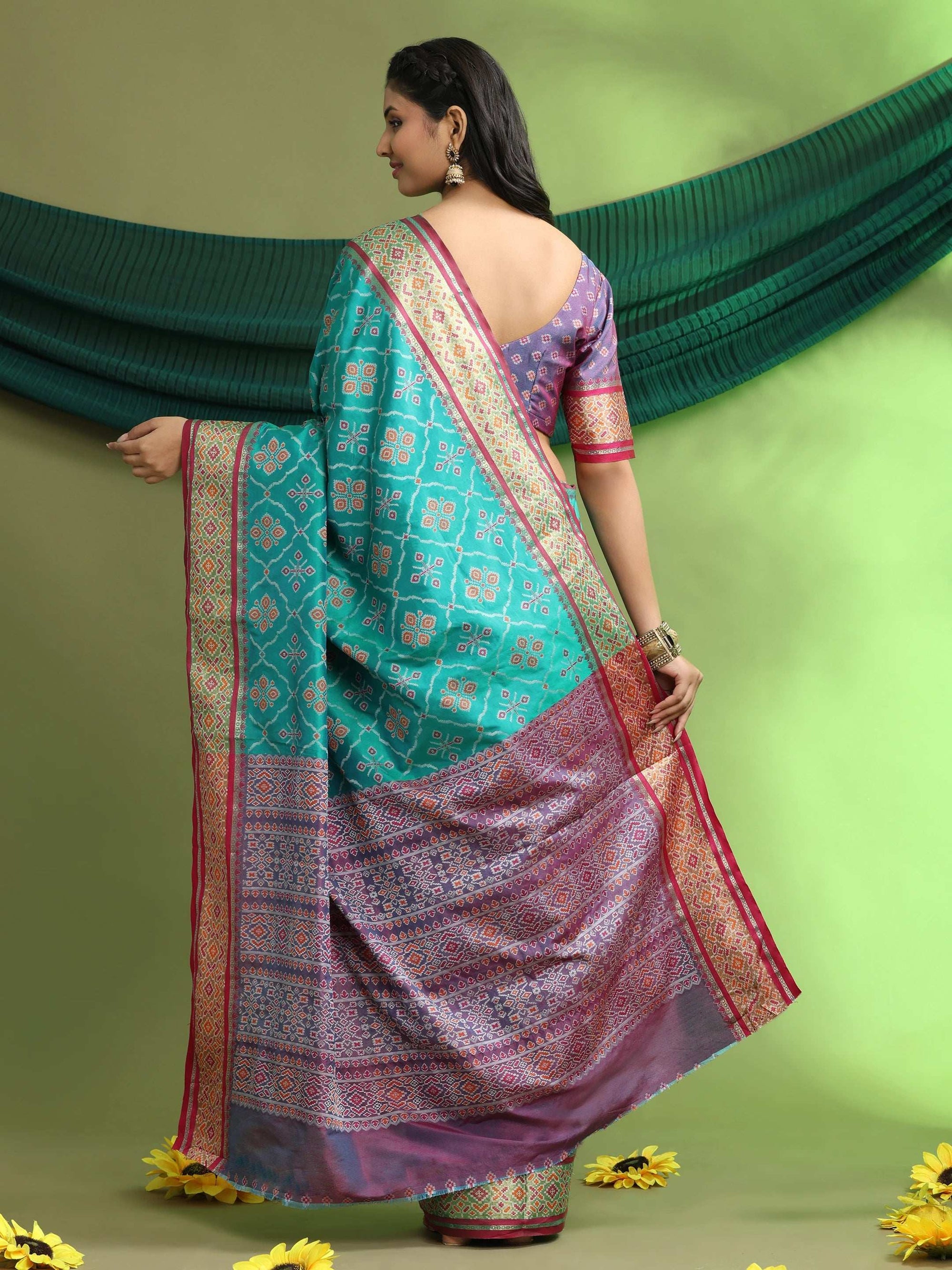 Woven Banarasi Patola Jacquard Pure Silk Saree