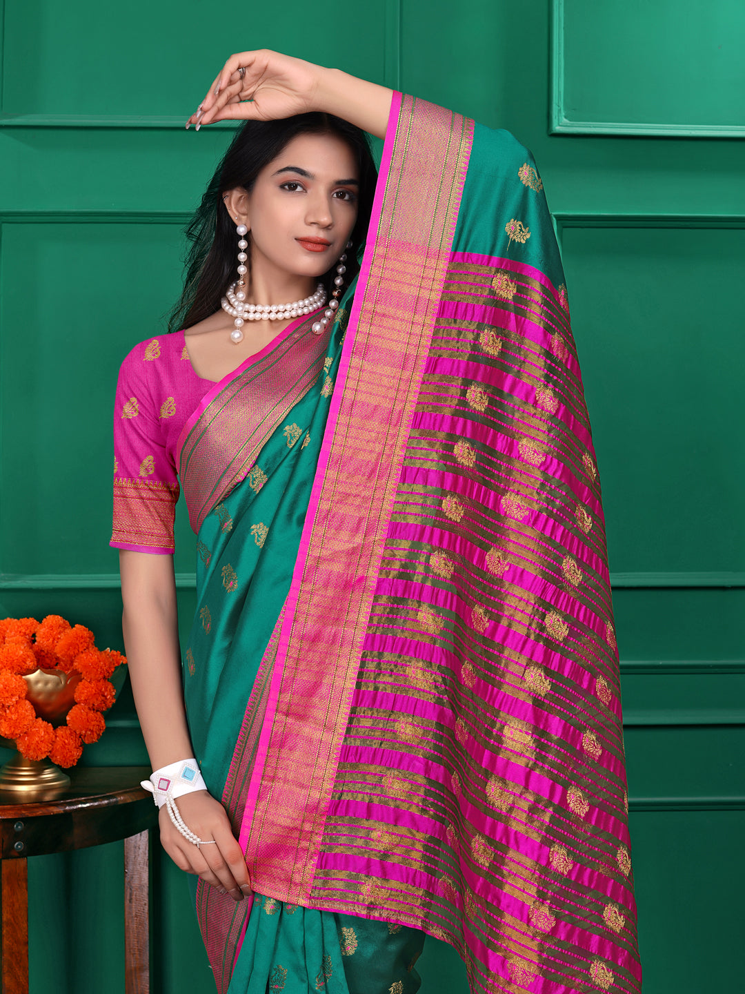 Ready to Wear Jacquard Pure Silk Saree