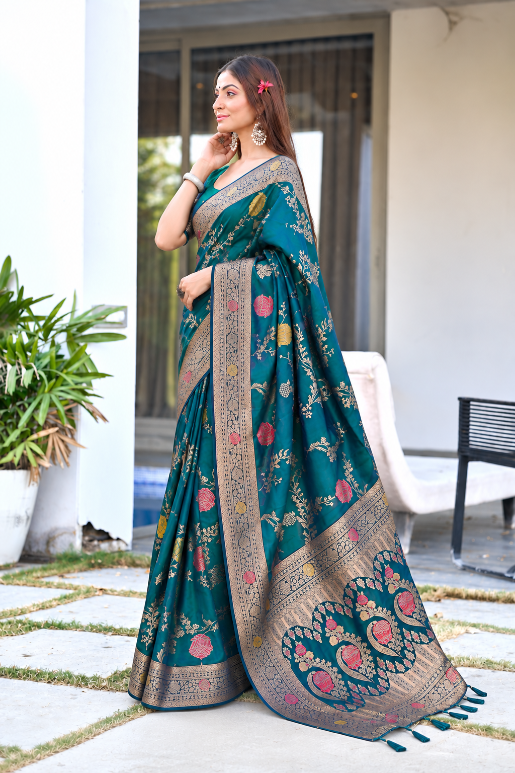 Ready to Wear Paithani Woven Pure Silk Saree