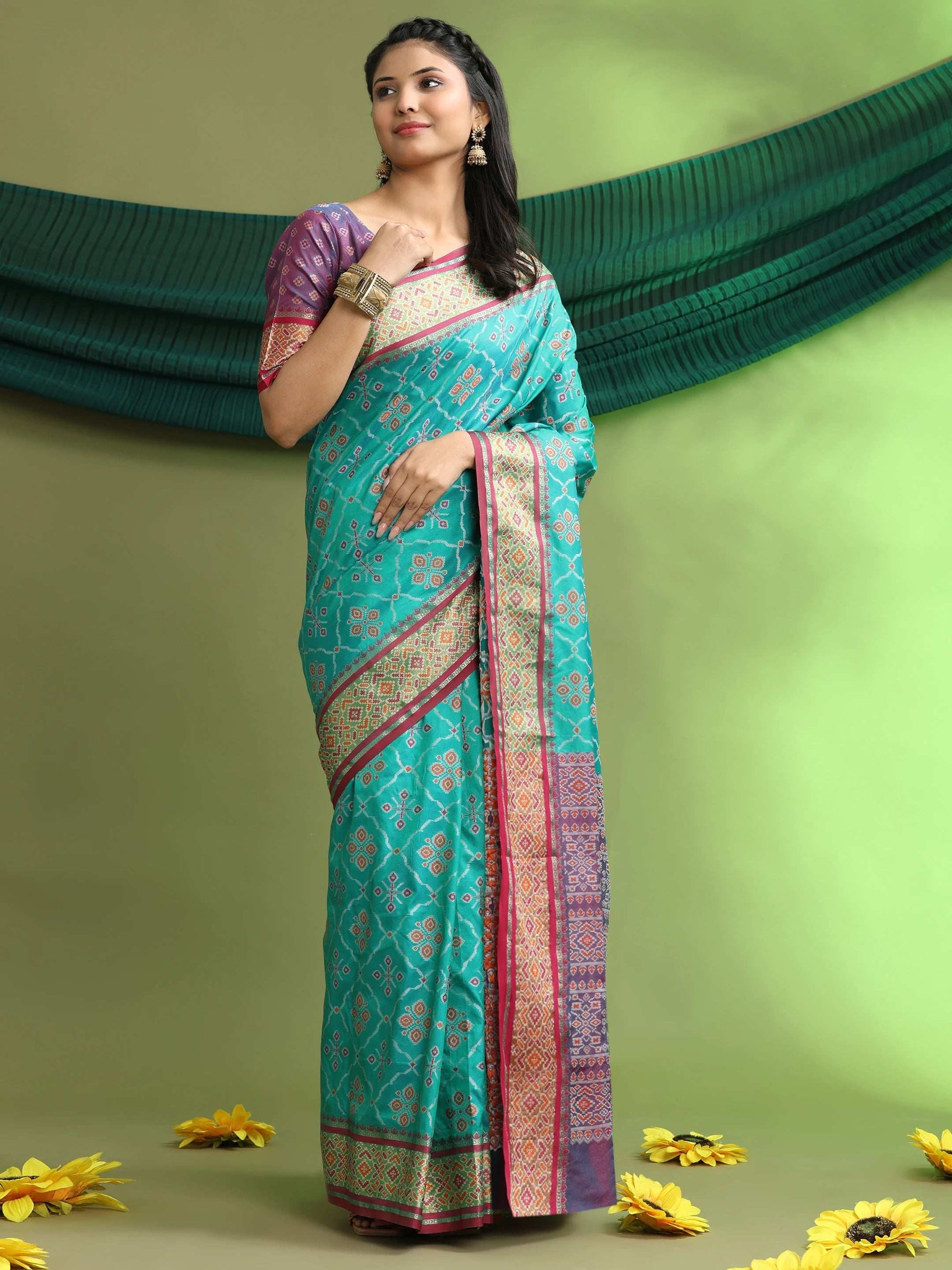 Woven Banarasi Patola Jacquard Pure Silk Saree