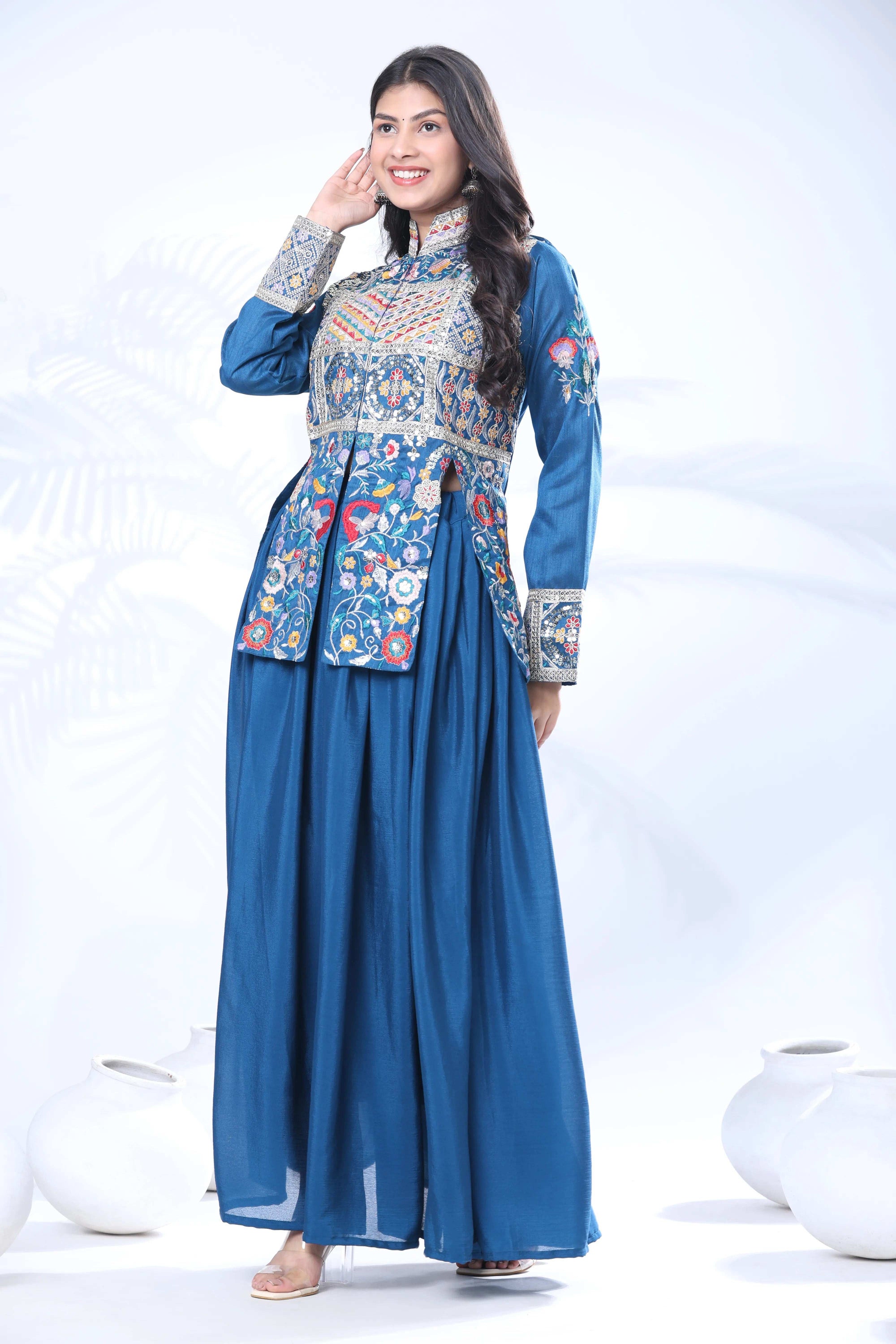 New Designer Party Wear Koti With Lehenga Choli