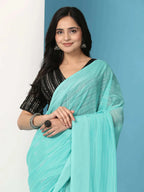 Ready To Wear Chiffon Saree With Stitched Blouse