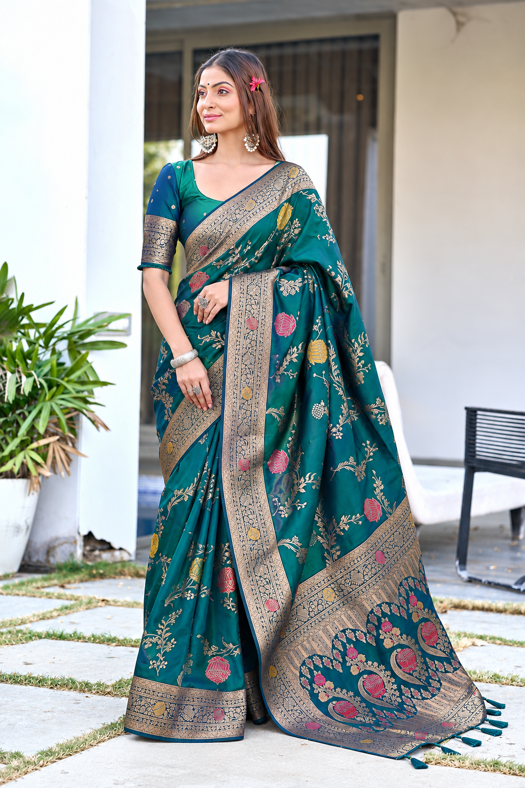 Ready to Wear Paithani Woven Pure Silk Saree