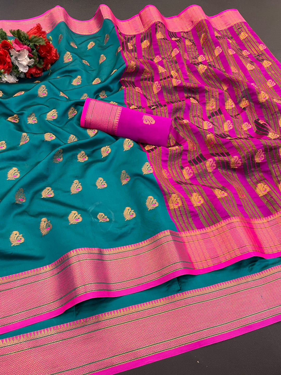 Jacquard Pure Banarasi Silk Saree