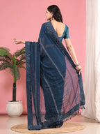 Georgette  Siroski Diamond Work Saree