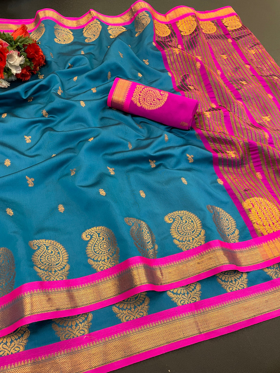 Jacquard Pure Banarasi Silk Saree