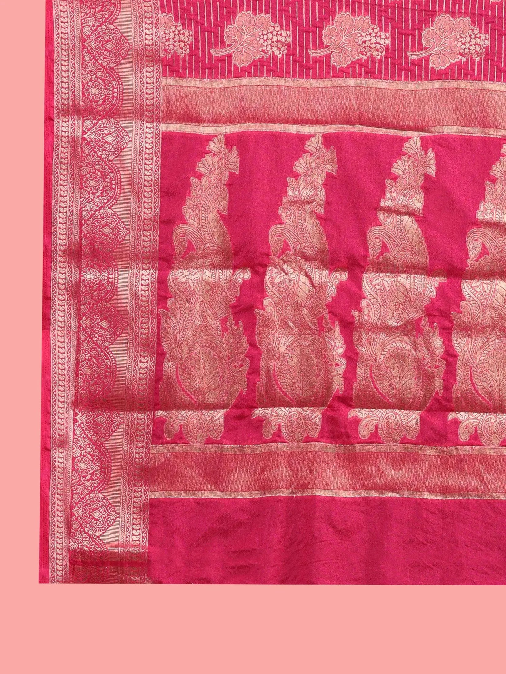 Banarasi Georgette Jacquard Saree With Embroidered Blouse