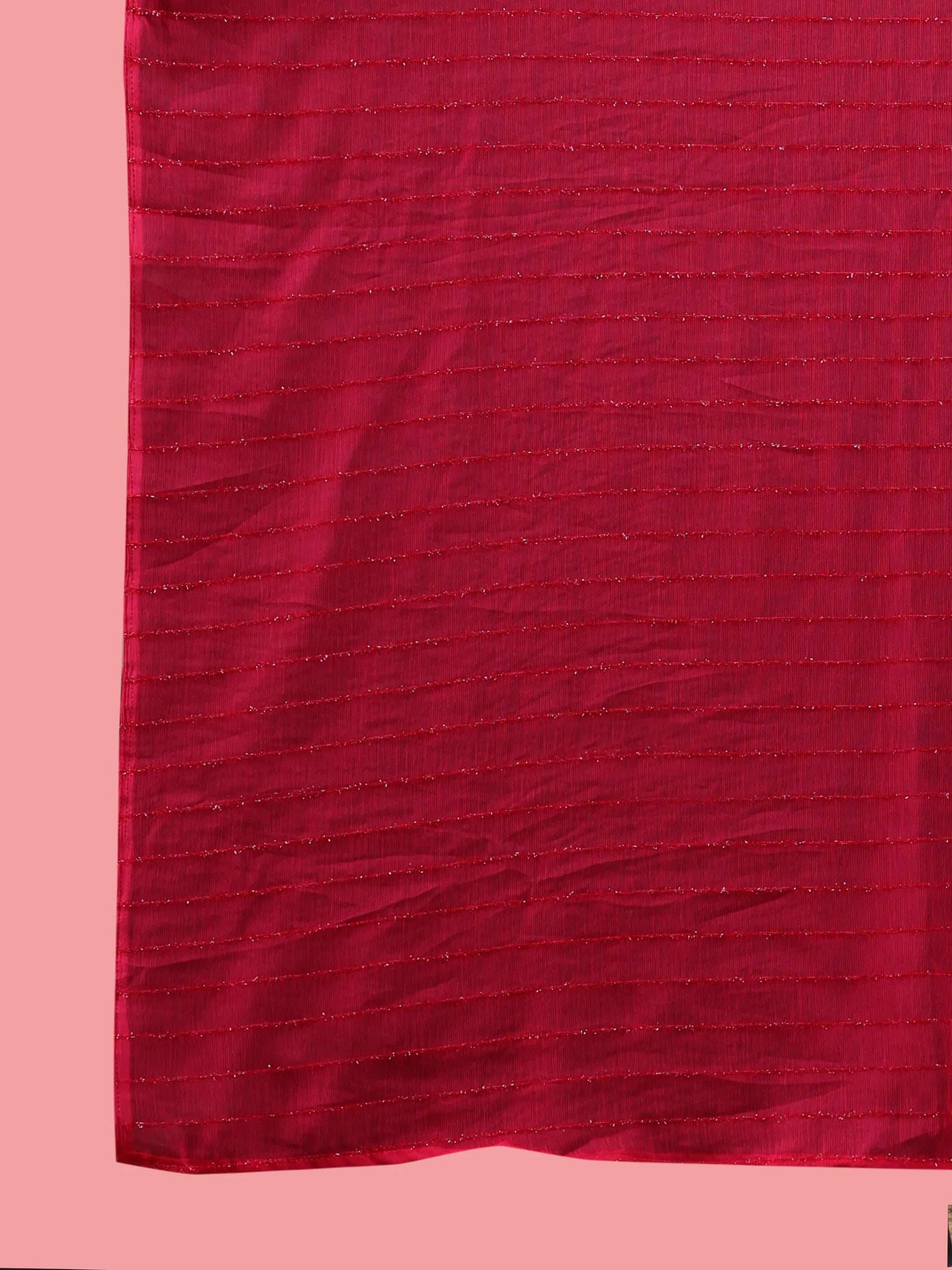 Ready To Wear Chiffon Zari Linen Saree