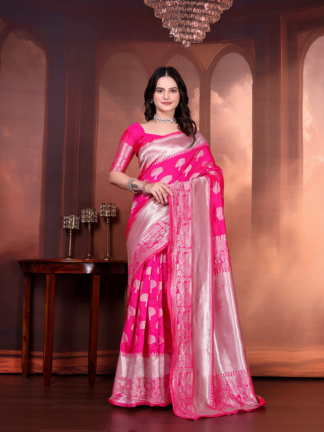 Ready to Wear Jacquard Pure Silk Saree