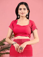 Georgette  Siroski Diamond Work Saree