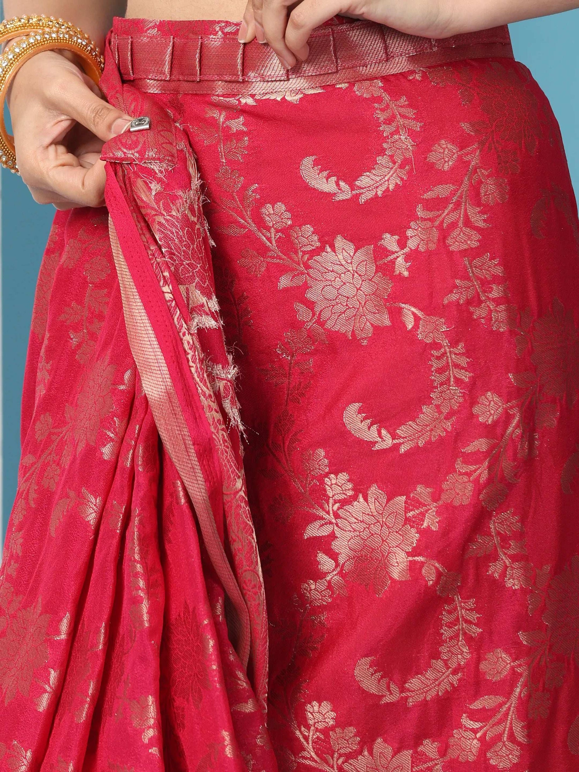 Ready to Wear Pure Banarasi Georgette Saree