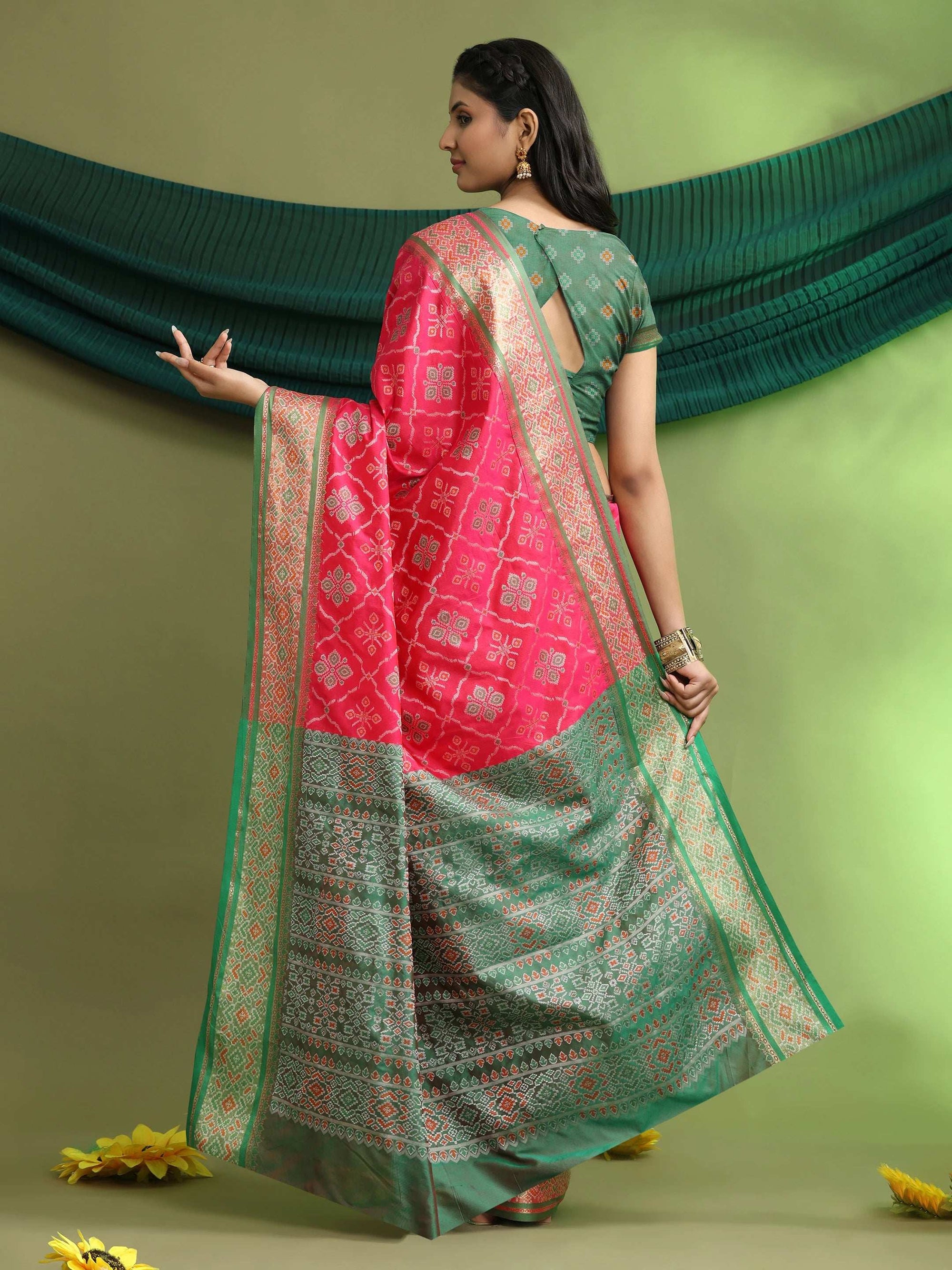 Woven Banarasi Patola Jacquard Pure Silk Saree