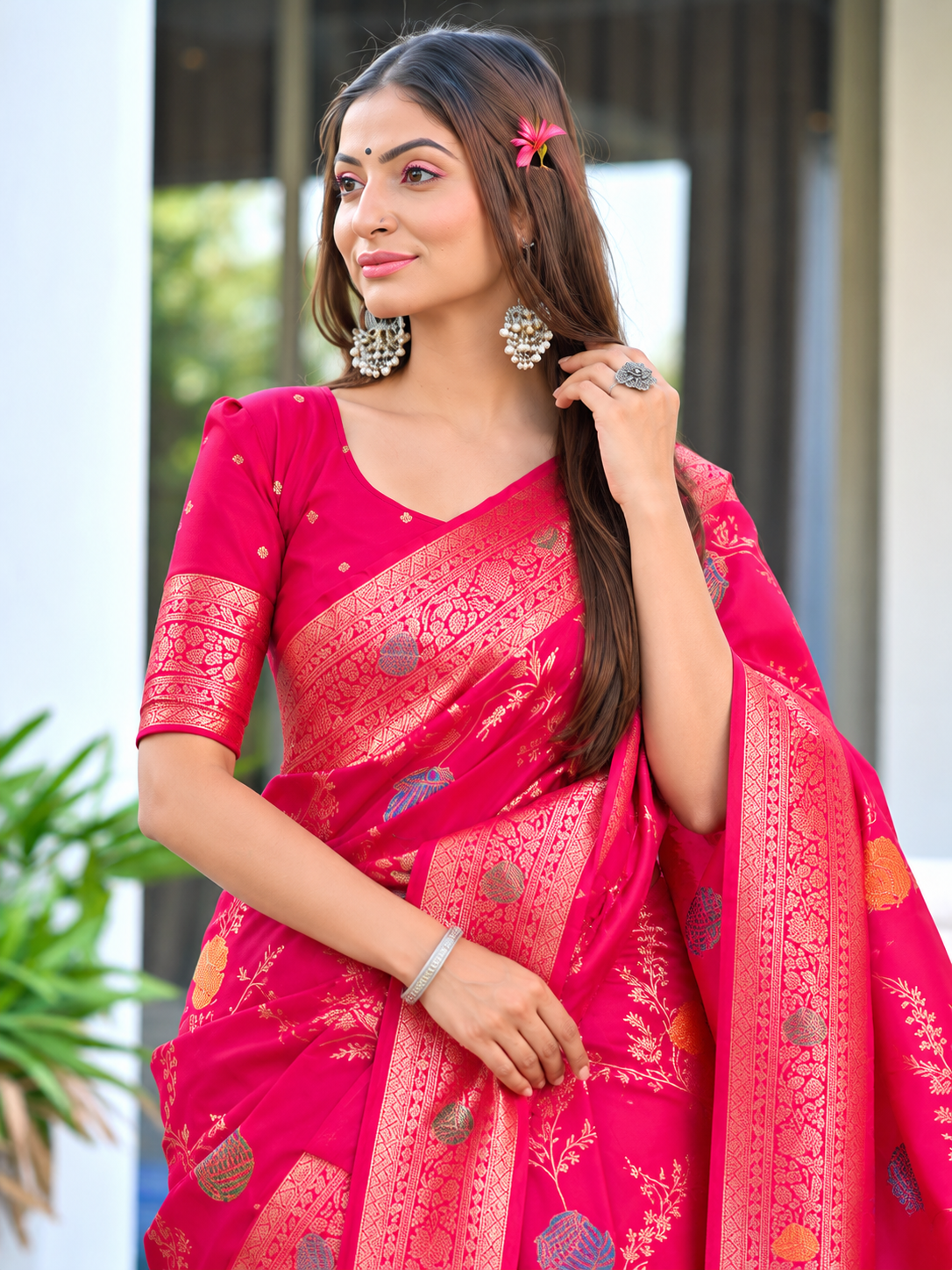 Ready to Wear Pathni Woven Pure Silk Saree