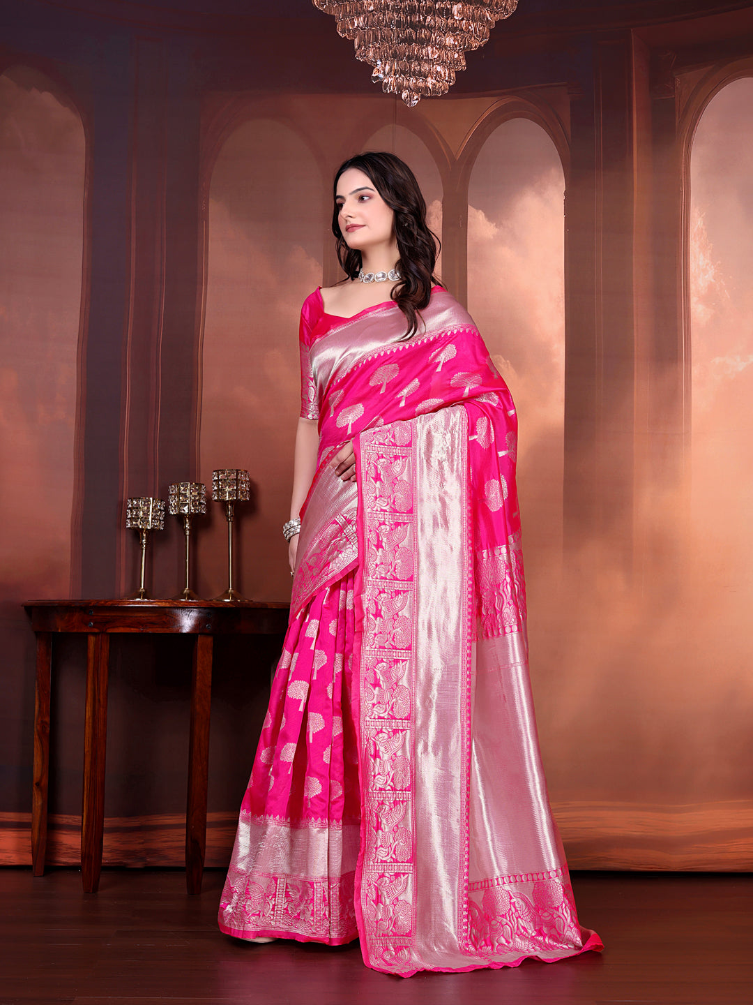 Ready to Wear Jacquard Pure Silk Saree