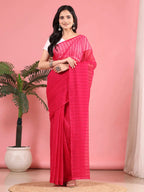 Ready To Wear Chiffon Zari Linen Saree