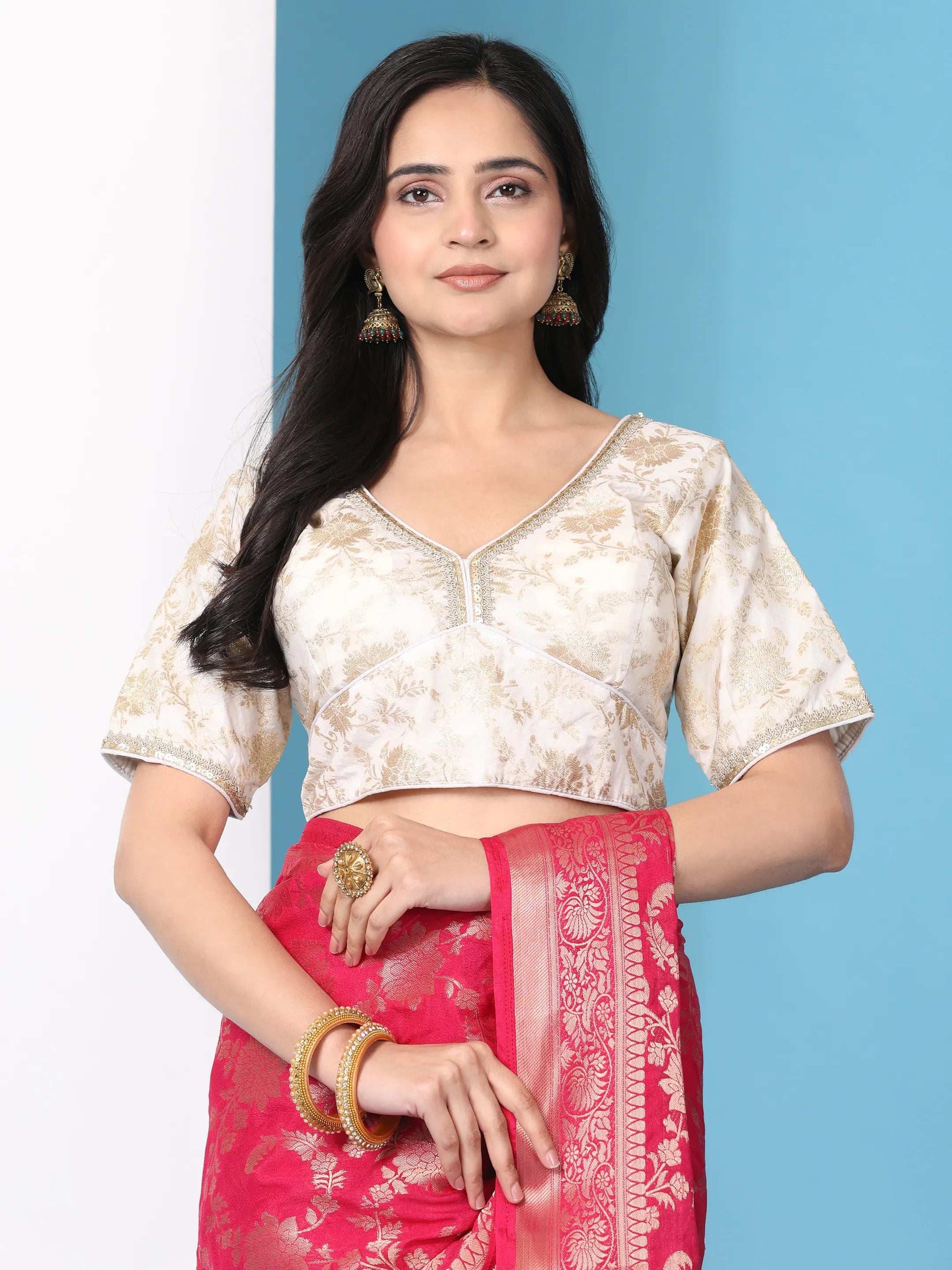 Ready to Wear Pure Banarasi Georgette Saree