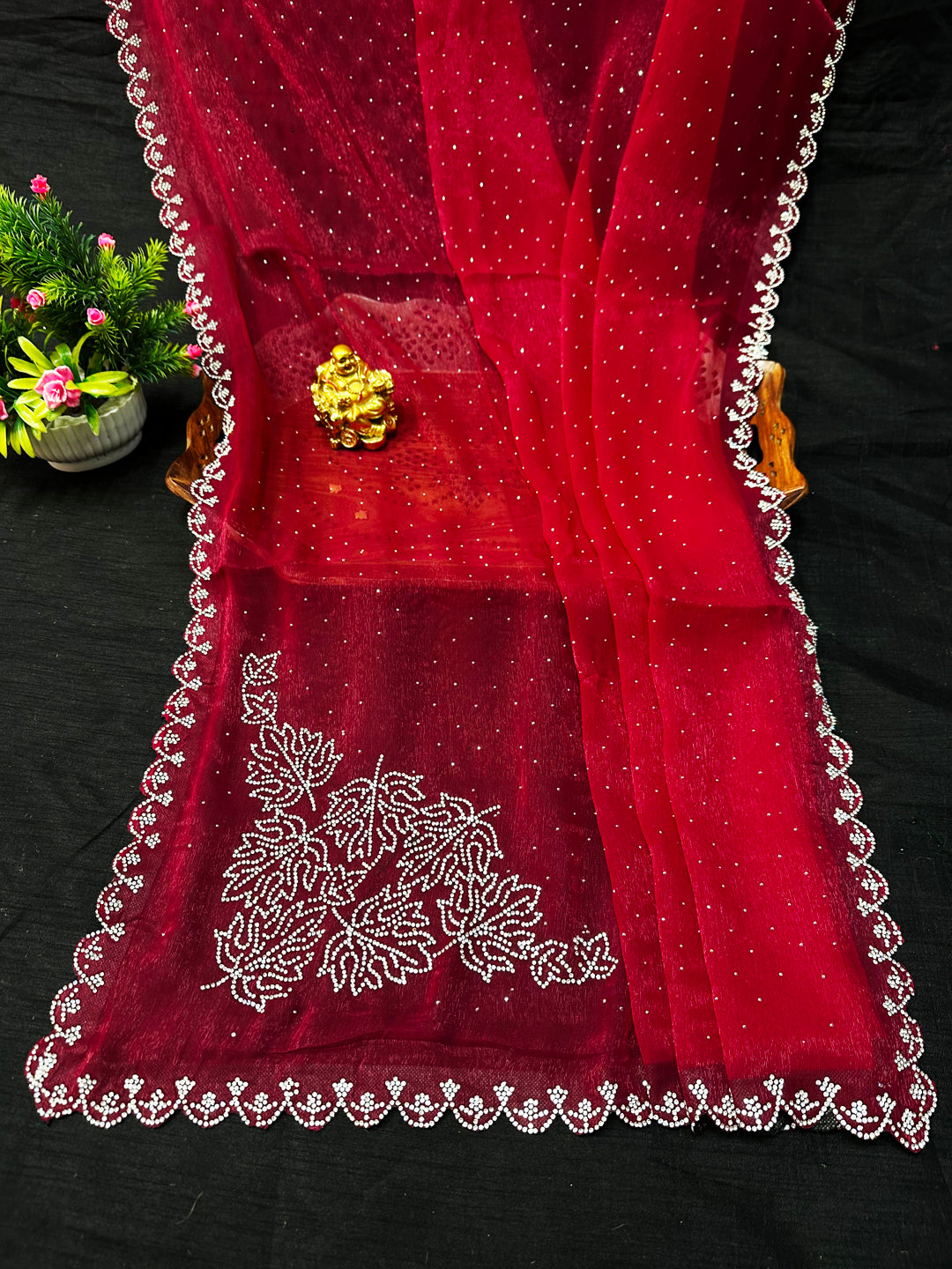 Zarkan Work Chiffon Saree for Women