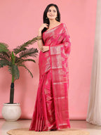 Banarasi Georgette Jacquard Saree With Embroidered Blouse