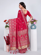 Patola Silk Saree with Traditional Pallu and Tassel Border