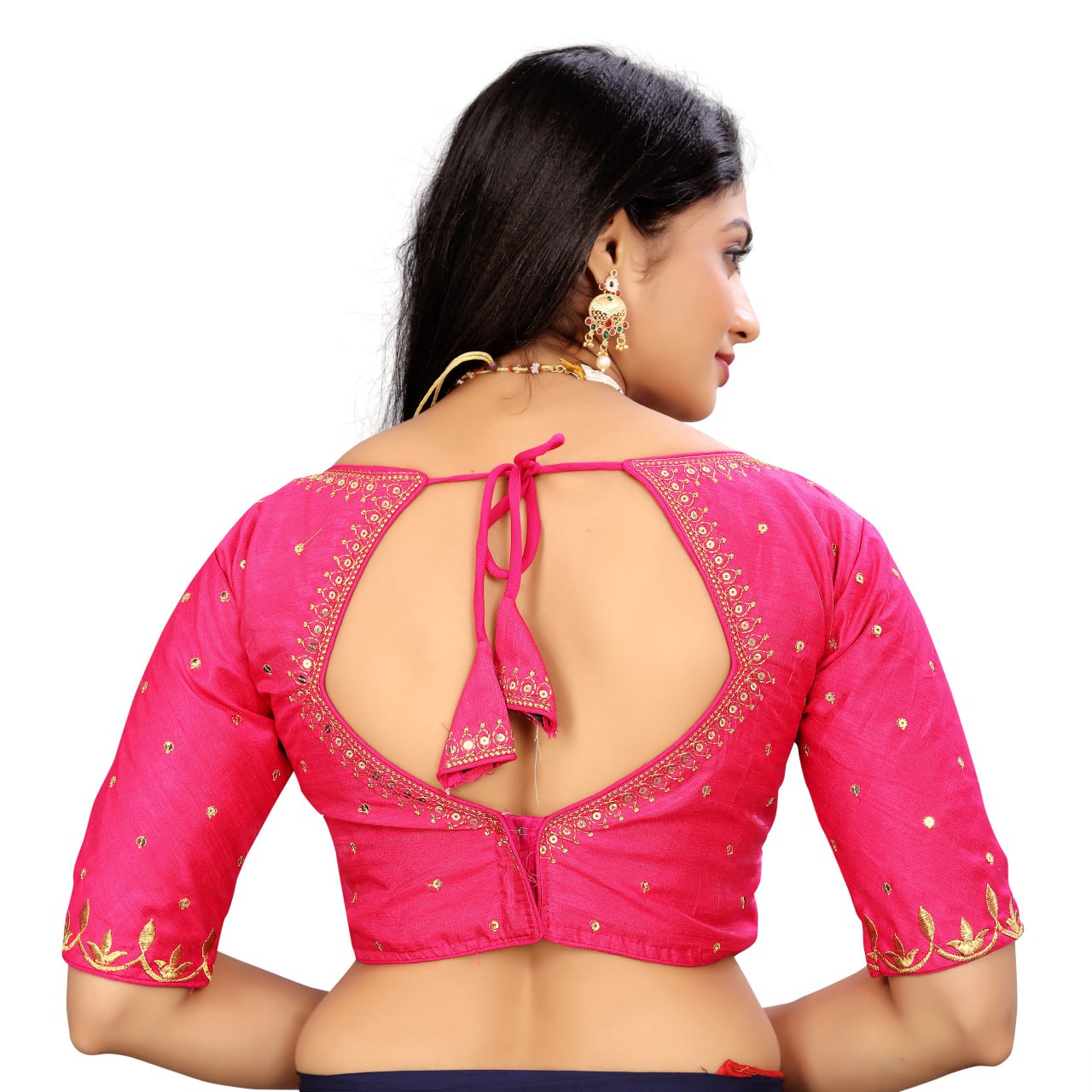 Vichitra Silk Embroidered Blouse
