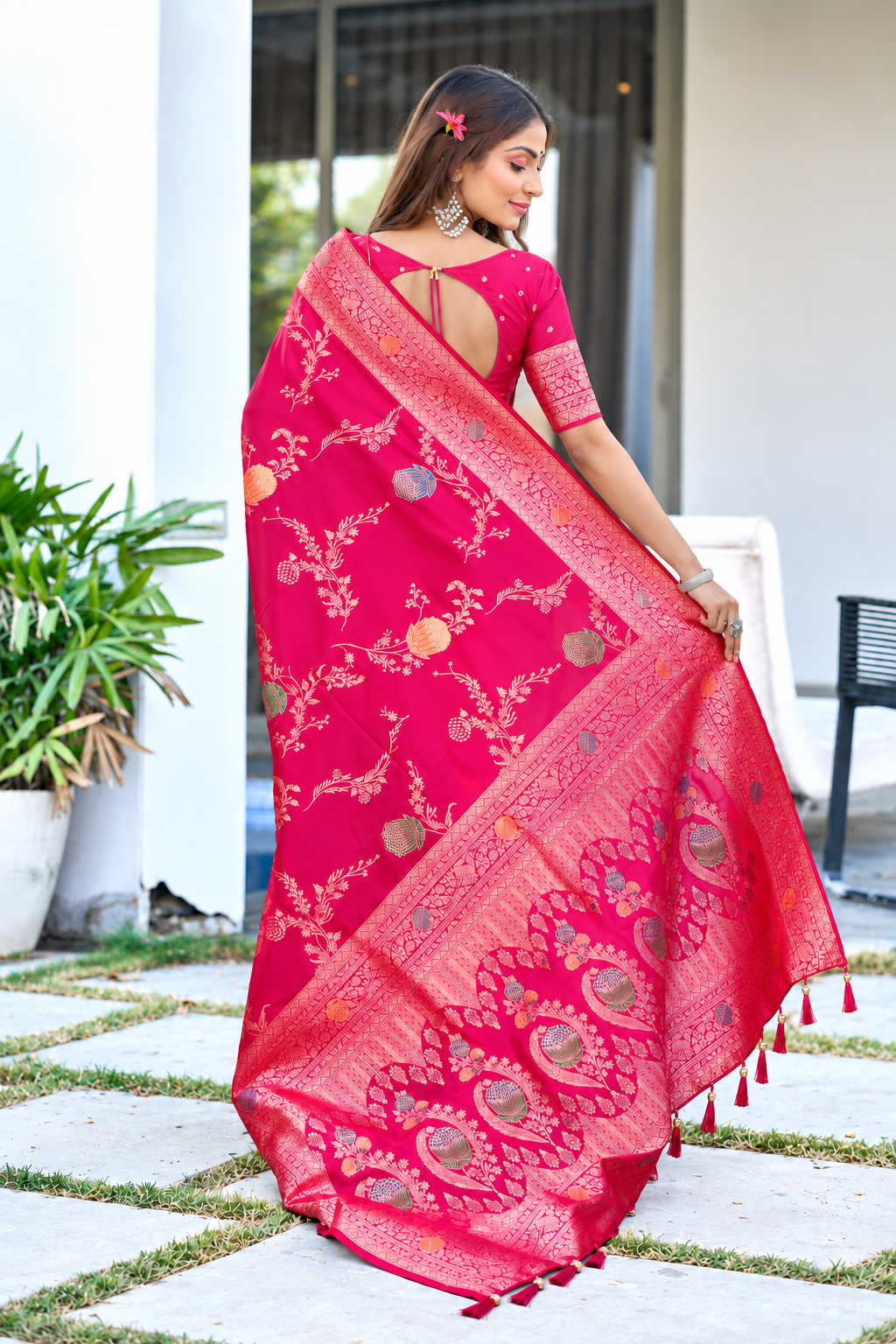 Ready to Wear Paithani Woven Pure Silk Saree